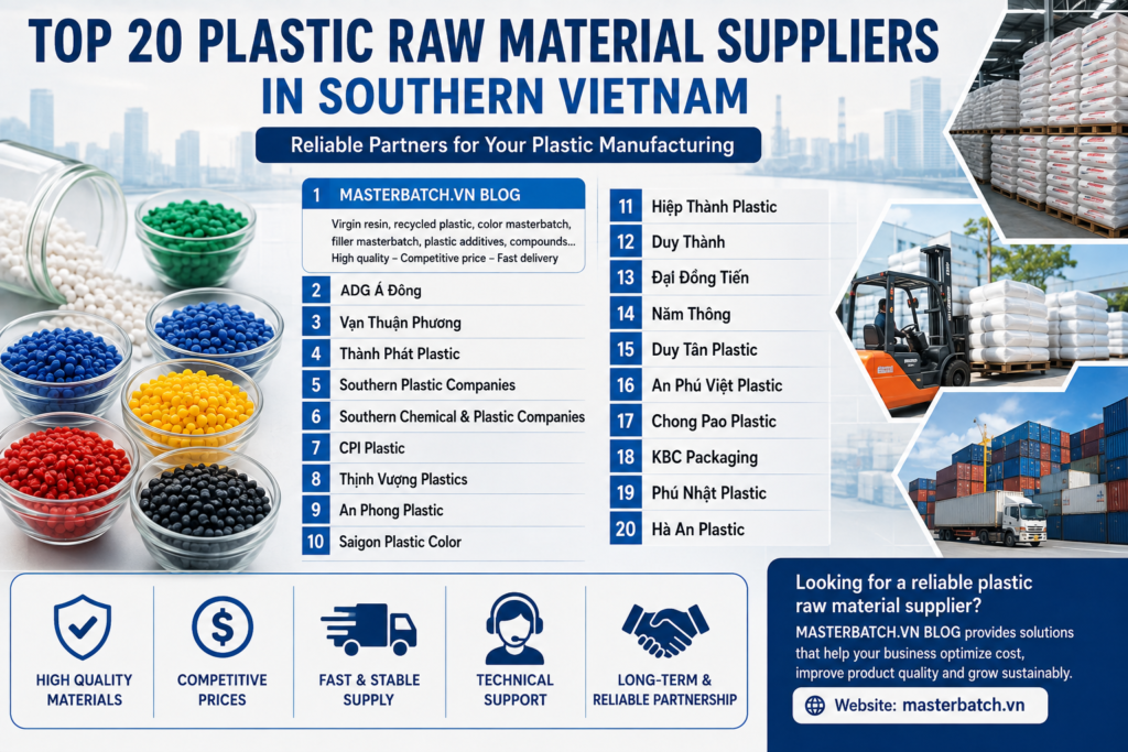 Top 20 Plastic Raw Material Suppliers in Southern Vietnam
