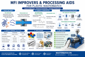 MFI Improvers and Processing Aids for Plastic Masterbatch: Manufacturing Process, Chemical Composition, Applications, and Benefits