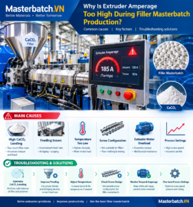 Why Is Extruder Amperage Too High During Filler Masterbatch Production? | Masterbatch.VN